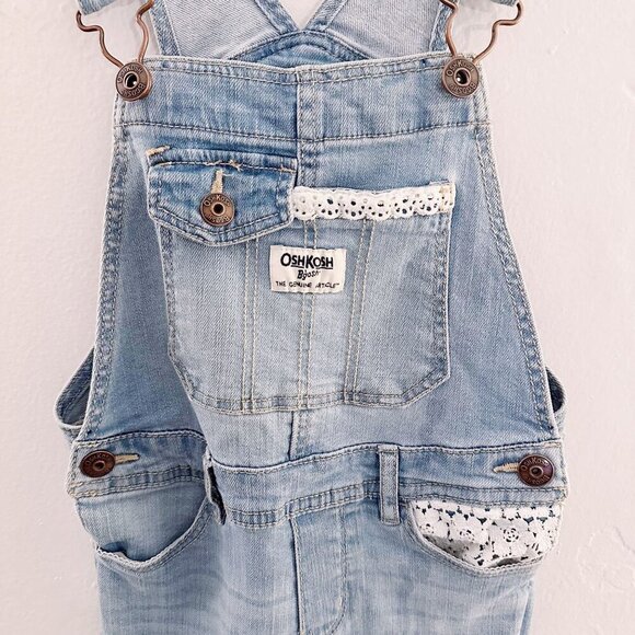 Oshkosh Overalls Lace Denim Jeans Pants - Picture 2 of 6